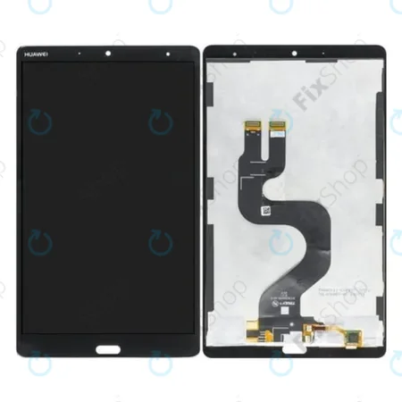 Huawei Mediapad M5 8 - Écran LCD + Écran tactile + Cadre + Capteur d'empreintes digitales (Gris sidéral) - 02351VKB