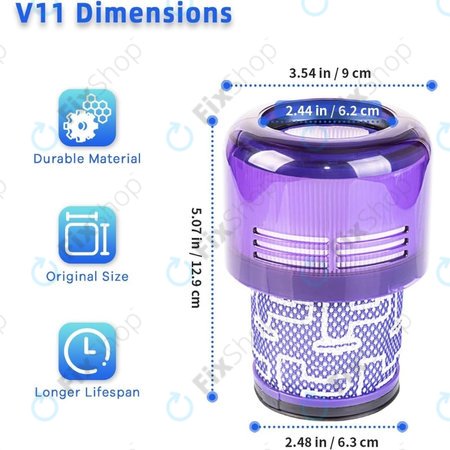 Dyson V11, V15 - Filtre a poussiere