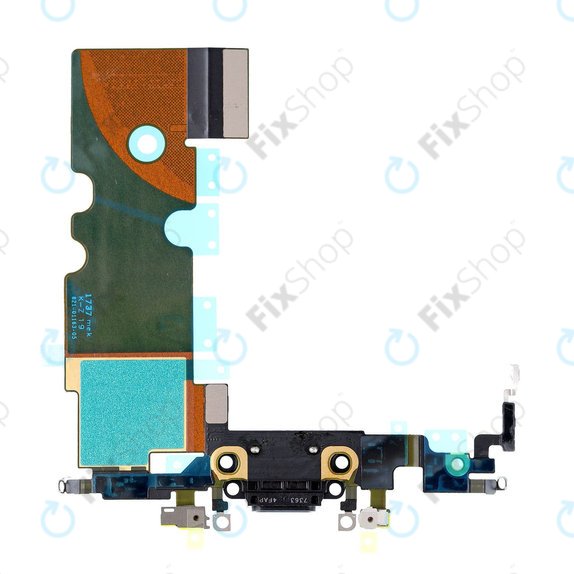 Apple iPhone 8 - Connecteur de charge + Câble flexible (Noir)