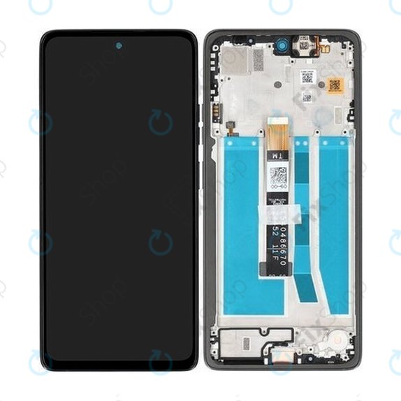 Motorola Moto G75 5G - Écran LCD + Écran tactile + Cadre (Charcoal Grey) - 5D68C29066 Genuine Service Pack