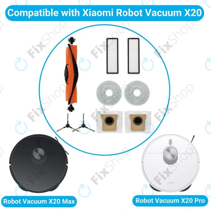 Xiaomi Robot Vacuum X20 Max, X20 Pro - Ensemble complet