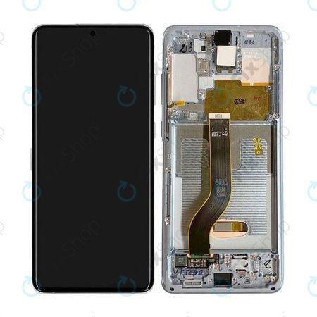 Samsung Galaxy S20 Plus G985F - Écran LCD + Écran Tactile + Cadre (Blanc Nuage) - GH82-22134B, GH82-22145B Genuine Service Pack