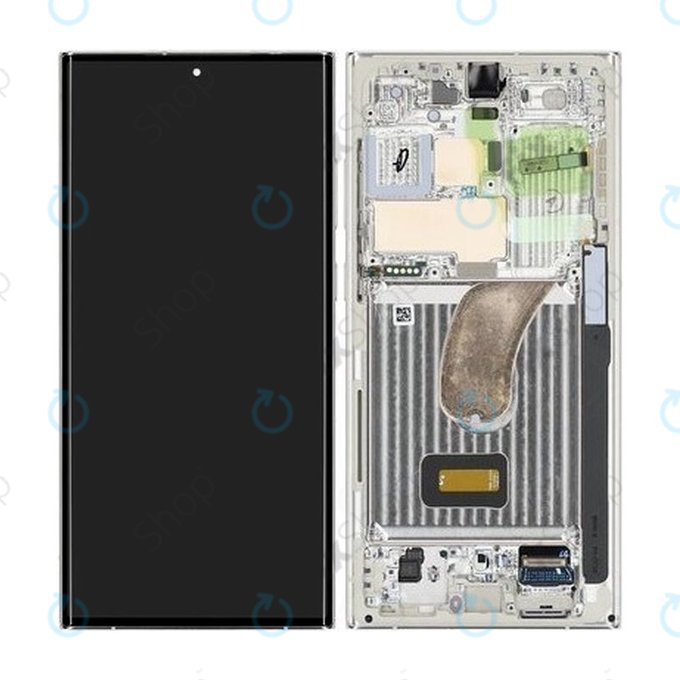 Samsung Galaxy S23 Ultra S918B - Écran LCD + Écran Tactile + Cadre (Crème) - GH82-30466B, GH82-30465B Genuine Service Pack