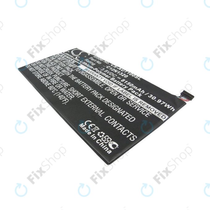Batterie pour Asus Transformer Book T100, 8150mAh, Li-Pol, 3.8V, C12N1320, HQ