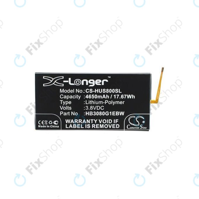 Huawei EE Eagle, MediaPad T1 8.0, T1 10 - Batterie HB3080G1EBC 4650mAh HQ