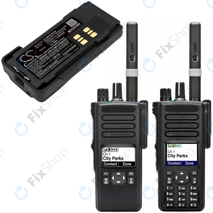 Batterie pour Motorola DP2600, 4000, 4600, 4800, XPR3000, XPR3300, 3350mAh, Li-Ion, 7.4V, PMNN4409, HQ