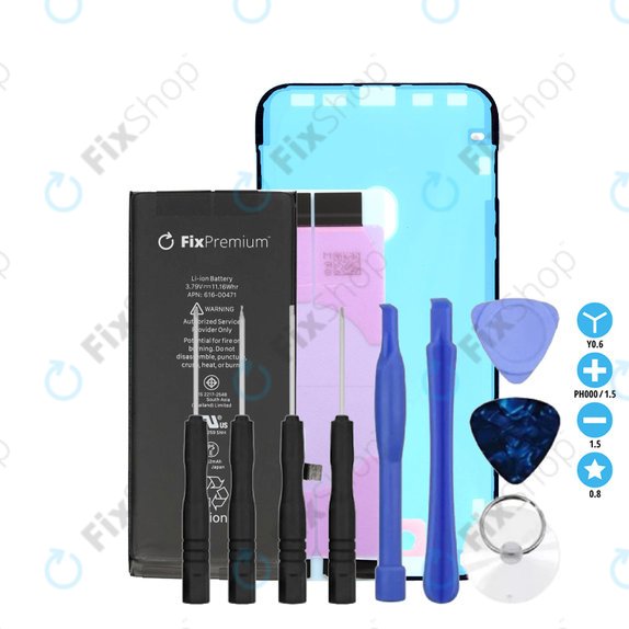 Batterie pour iPhone XR, 2942mAh, Adhésif (Adhesive), Outils, FixPremium