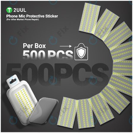 Autocollants de protection pour microphone de téléphone, 2UUL DA32, 500 pcs/pack