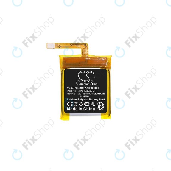 Batterie pour Amazfit GTS 2 Mini, 220mAh, Li-Pol, 3.85V, PL402022GH, HQ
