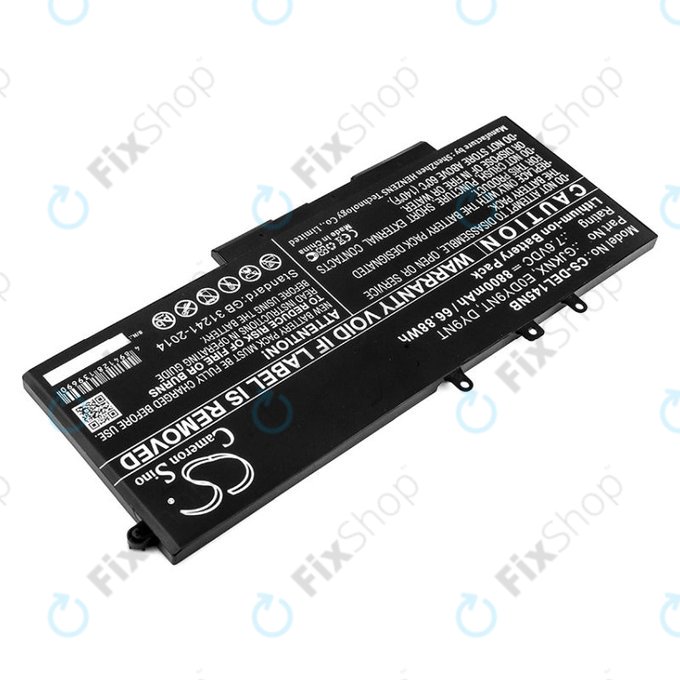 Batterie pour Dell Latitude 14 5490, Latitude 14 5491, 8800mAh, Li-Ion, 7.6V, 00JWGP, HQ