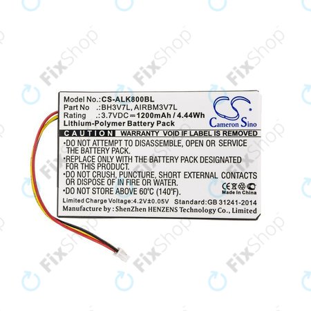 Batterie pour Autec Air A4, A6, A8, 1200mAh, Li-Pol, 3.7V, BH3V7L, AIRBM3V7L, HQ