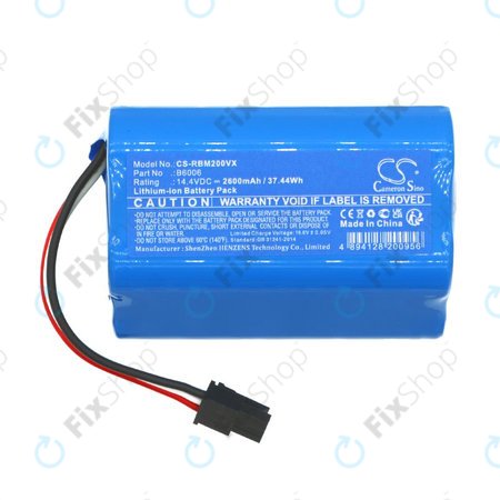 Batterie pour Robzone Moppy 2.0, 2600mAh, Li-Ion, 14.4V, B6006, HQ