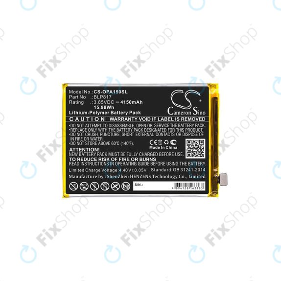 Oppo A15 CPH2185 - Batterie BLP817 4150mAh HQ