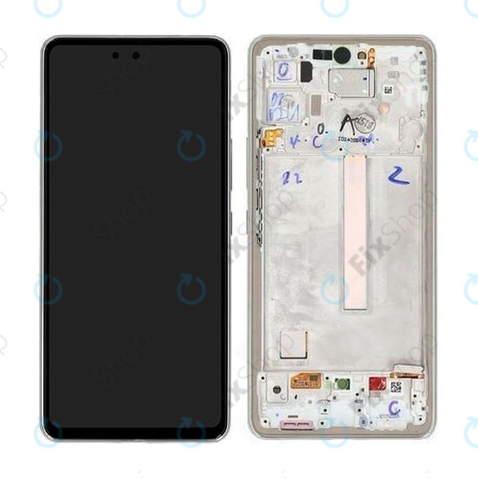 Samsung Galaxy A53 5G A536B - Écran LCD + Écran tactile + Cadre (Blanc génial) - GH82-28024B, GH82-28025B Genuine Service Pack