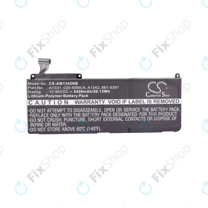 Apple MacBook 13" A1342 (Fin 2009 - Mi 2010) - Batterie A1331 5400mAh HQ