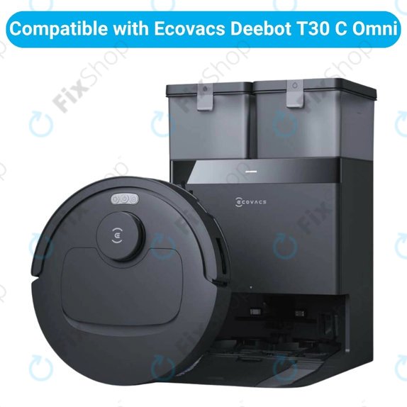 Kit de pièces de rechange pour Ecovacs Deebot T30C Omni (1x Brosse principale, 2x Filtre, 2x Brosse latérale)