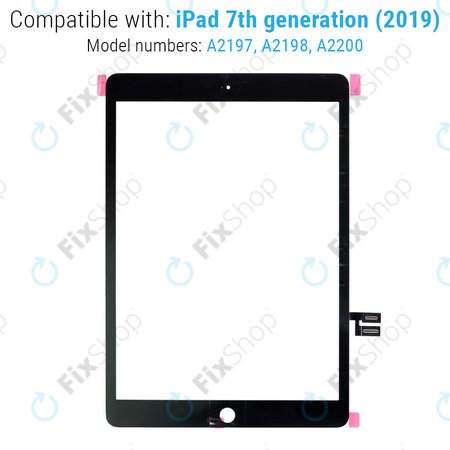Apple iPad (7e génération 2019, 8e génération 2020) - Écran tactile (noir)