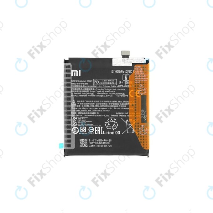 Xiaomi Mi 10 Lite M2002J9G - Batterie BM4R 3900mAh - 460200001C5Z Genuine Service Pack