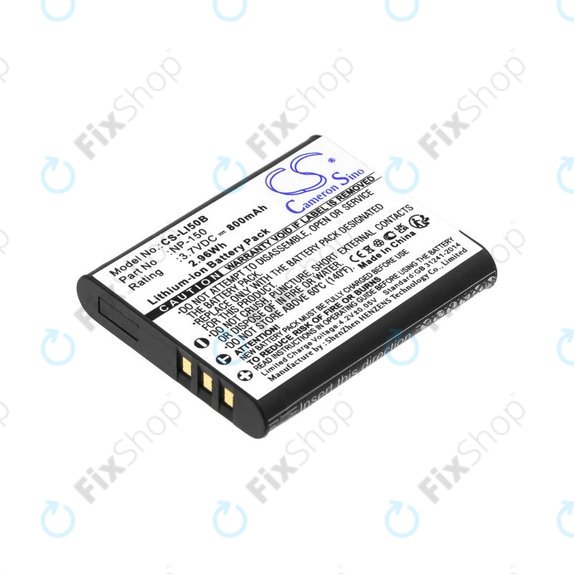 Batterie pour Olympus MJU, Casio Exilim, Kodak PIXPRO, 800mAh, Li-Ion, 3.7V, NP-150, HQ