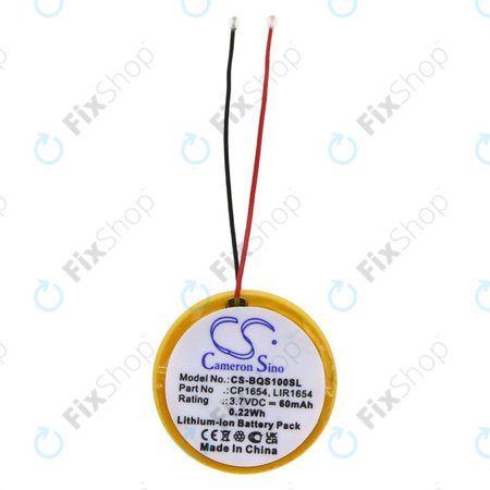 Batterie pour Bose Soundsport Pulse, Wireless, 60mAh, Li-Ion, 3.7V, CP1654, HQ