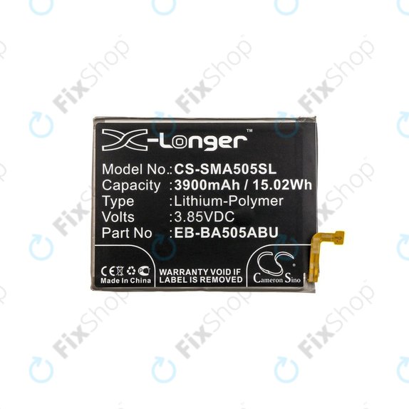 Batterie pour Samsung A20 A205F, 3900mAh, Li-Pol, 3.85 V, EB-BA505ABN, HQ