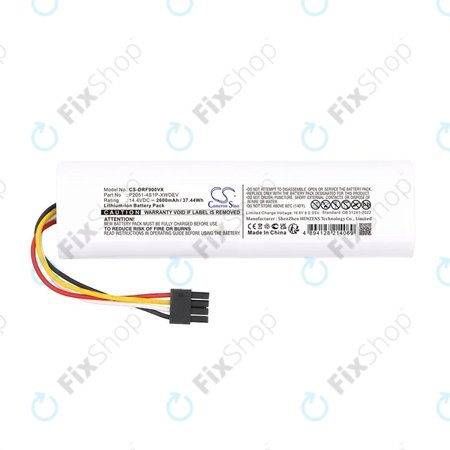 Batterie pour Dreame D9 Plus, F9 Pro, 2600mAh, Li-Ion, 14.4V, P2051-4S1P-XWDEV, HQ