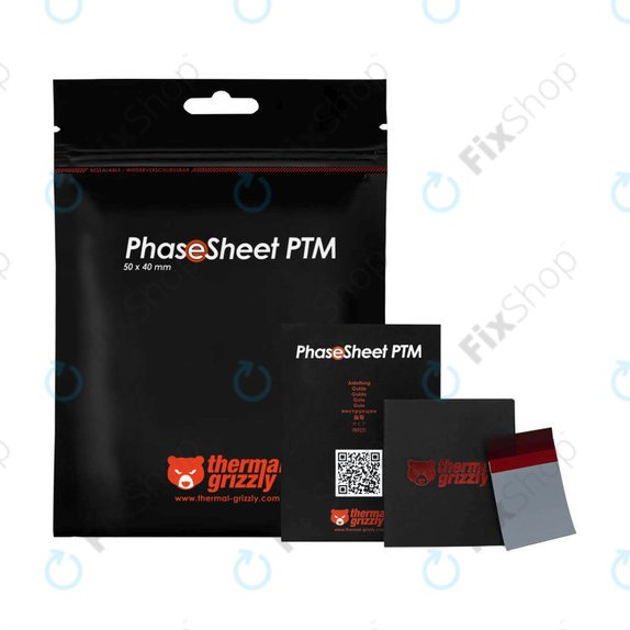 Pad thermique 50x40x0,2mm, Thermal Grizzly PhaseSheet PTM