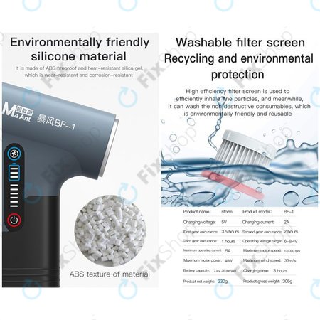 MaAnt BF-1 - Ventilateur à turbine multifonctionnel d'aspiration et de soufflage