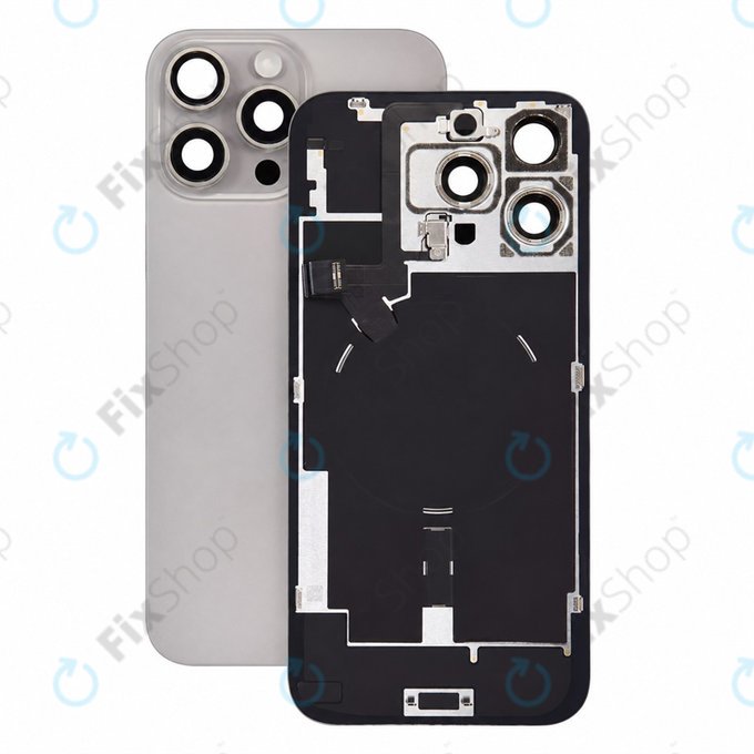 Verre de coque arrière pour iPhone 16 Pro Max, Natural Titanium, Pulled A