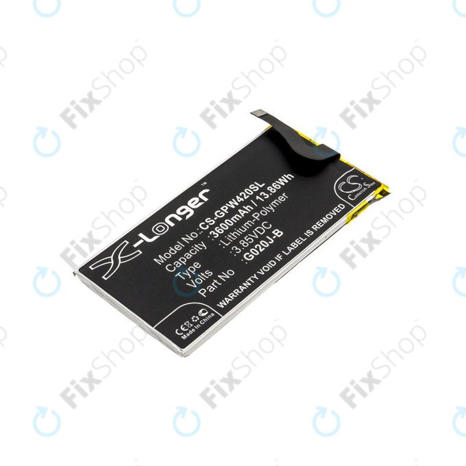 Batterie pour Google Pixel 4 XL, 3600mAh, Li-Pol, 3.85 V, G020J-B, HQ
