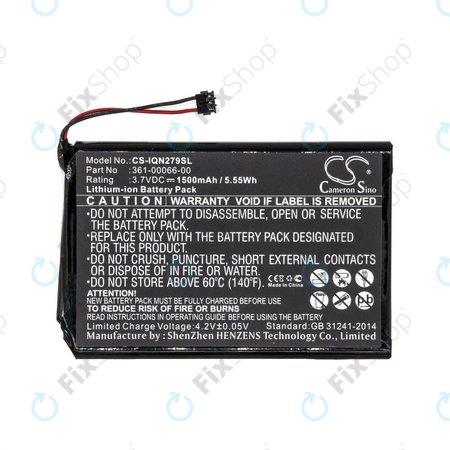 Batterie pour Garmin Nüvi 2757, 1500mAh, Li-Ion, 3.7V, 361-00066-00, HQ