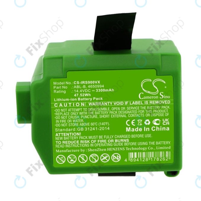 iRobot Roomba S9,S9+ - Batterie ABL-B, 4650994 Li-Ion 14.4V 3300mAh HQ