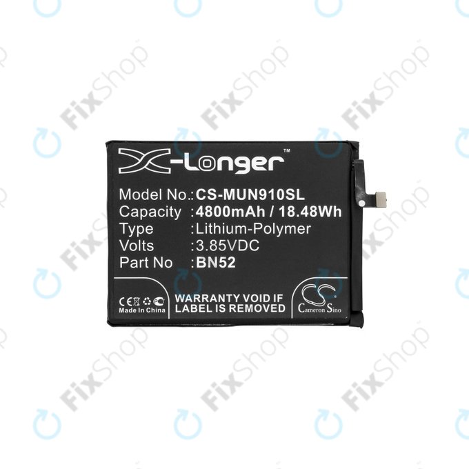Xiaomi Redmi Note 9 Pro - Batterie BN52 4800mAh HQ