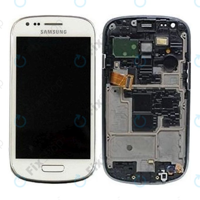 Samsung Galaxy S3 Mini i8190 - Écran LCD + Ecran Tactile + Cadre (Blanc) - GH97-14204A Genuine Service Pack