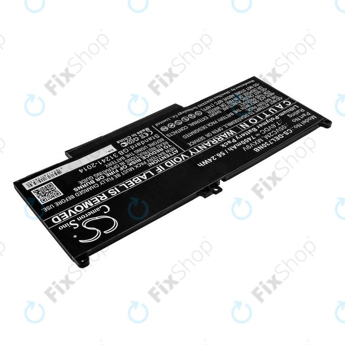Batterie pour Dell Latitude 13 7300, 14 7400, 7400mAh, Li-Pol, 7.6V, 05VC2M, HQ