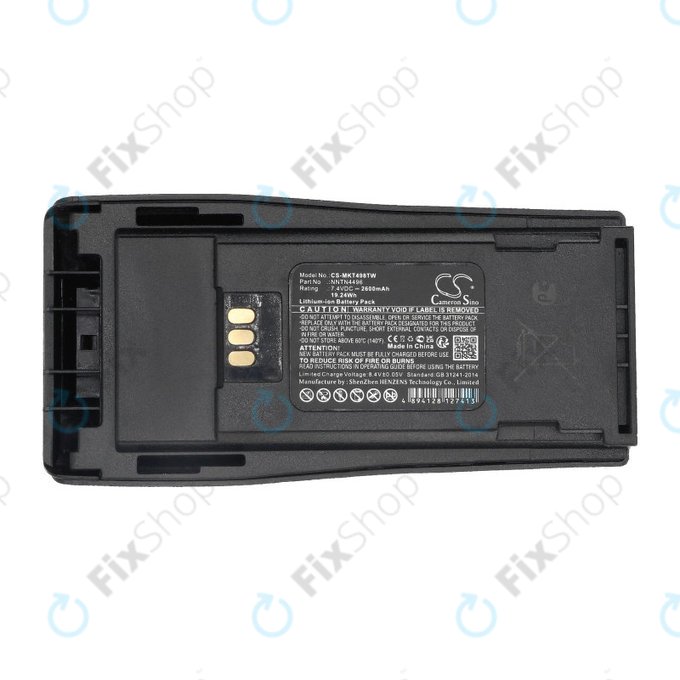 Batterie pour Motorola CP, EP, GP, 2600mAh, Li-ion, 7.4V, NNTN4496, HQ