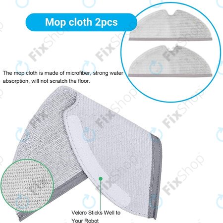 Xiaomi Roborock Q7, Q7+, Q7 Max, Q7 Max+, T8 - Ensemble standard (Blanc)