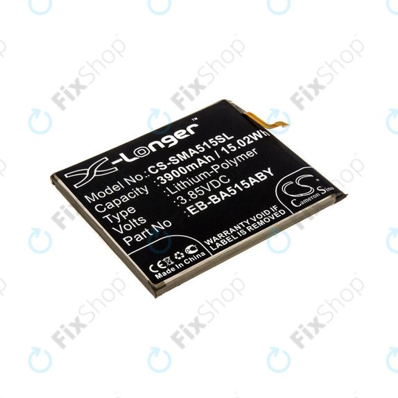 Batterie pour Samsung A51 A515F, 3900mAh, Li-Pol, 3.85 V, EB-BA515ABY, HQ