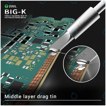 Panne de fer à souder, type couteau (K), 2UUL C210