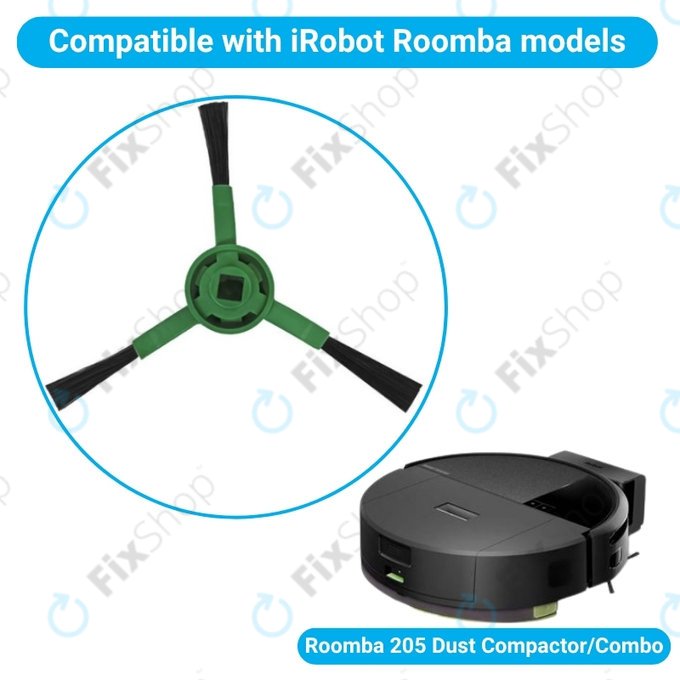 Brosse latérale, 2 pièces pour iRobot Roomba 205 Dust Compactor, Dust Compactor Combo