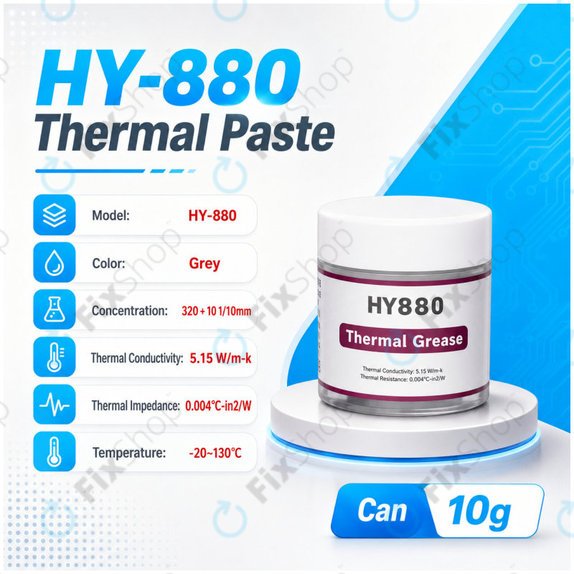 Pâte thermique Halnziye HY880-TU10, 10g
