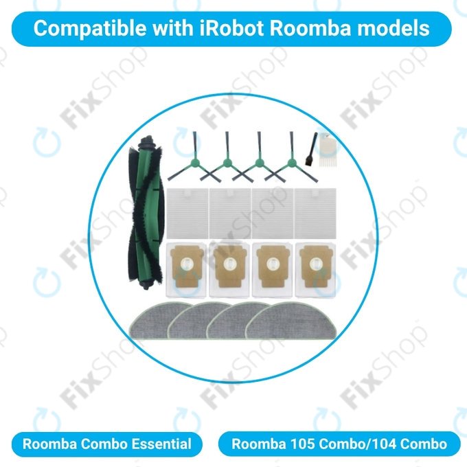 iRobot Roomba Combo Essential, Roomba 105 Combo, 104 Combo - Ensemble complet