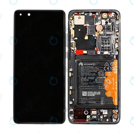 Huawei P40 Pro Plus - Écran LCD + Écran tactile + Cadre + Batterie + Capteur d'empreintes digitales (Céramique Noir) - 02353RVJ