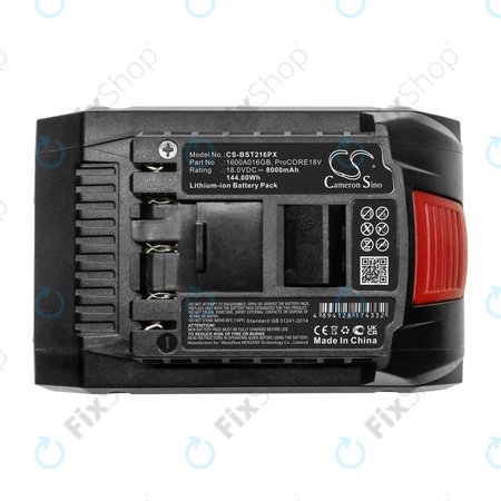 Batterie pour Bosch Gbh, Gcv, Gks, Gts 18V, 8000mAh, Li-Ion, 18V, ProCORE18V, HQ