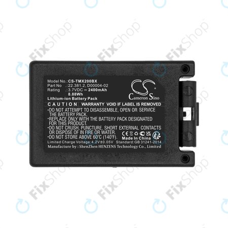 Batterie pour Tele Radio TG-TXMNL, 2400mAh, Li-Ion, 3.7V, D00004-02, HQ