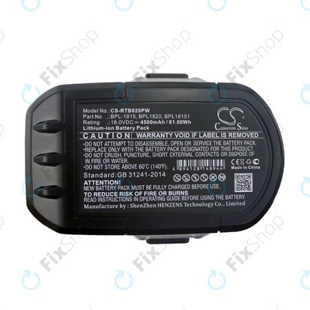 Batterie pour Ryobi 18V ONE+, 4500mAh, Li-Ion, 18V, RB1820C, RB18L25, RB1840X, RB1850X, RB18L50, HQ