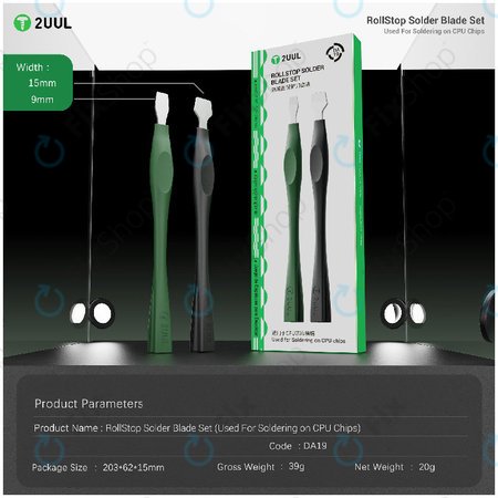 Kit de lames pour nettoyage de puces IC et retrait de colle, 2UUL DA19