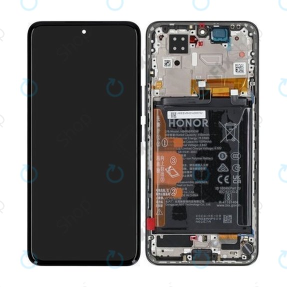 Honor 200 - Écran LCD + Écran tactile + Cadre + Batterie (Black) - 0235AKHV Genuine Service Pack