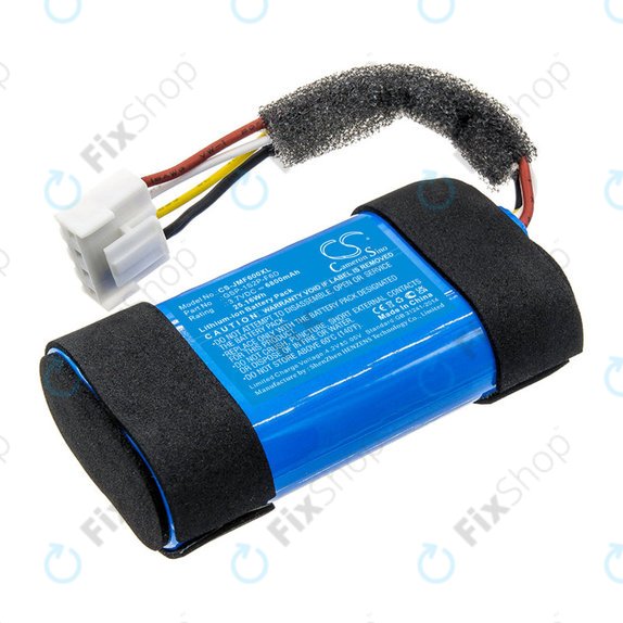 Batterie pour JBL Flip 6, 6800mAh, Li-Ion, 3.7V, GSP-1S2P-F6D, HQ