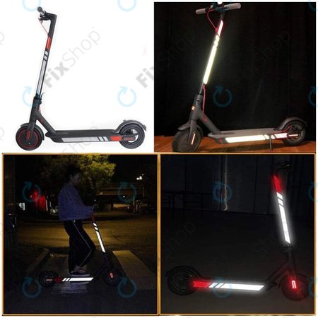 Xiaomi Mi Electric Scooter 1S, 2 M365, Essential, Pro, Pro 2 - Autocollants Réfléchissants (B)